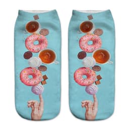image-AnBnCn Funny Nutella 3D Printed Casual Socks - Kawaii Gift Delight