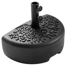 image-Refillable Half-Round Umbrella Base - 55 LBS Mixed Fill Stability, Black