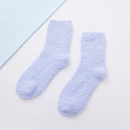 image-Fluffy Cotton Socks - Comfortable, Breathable Warmth - Casual Low Tube