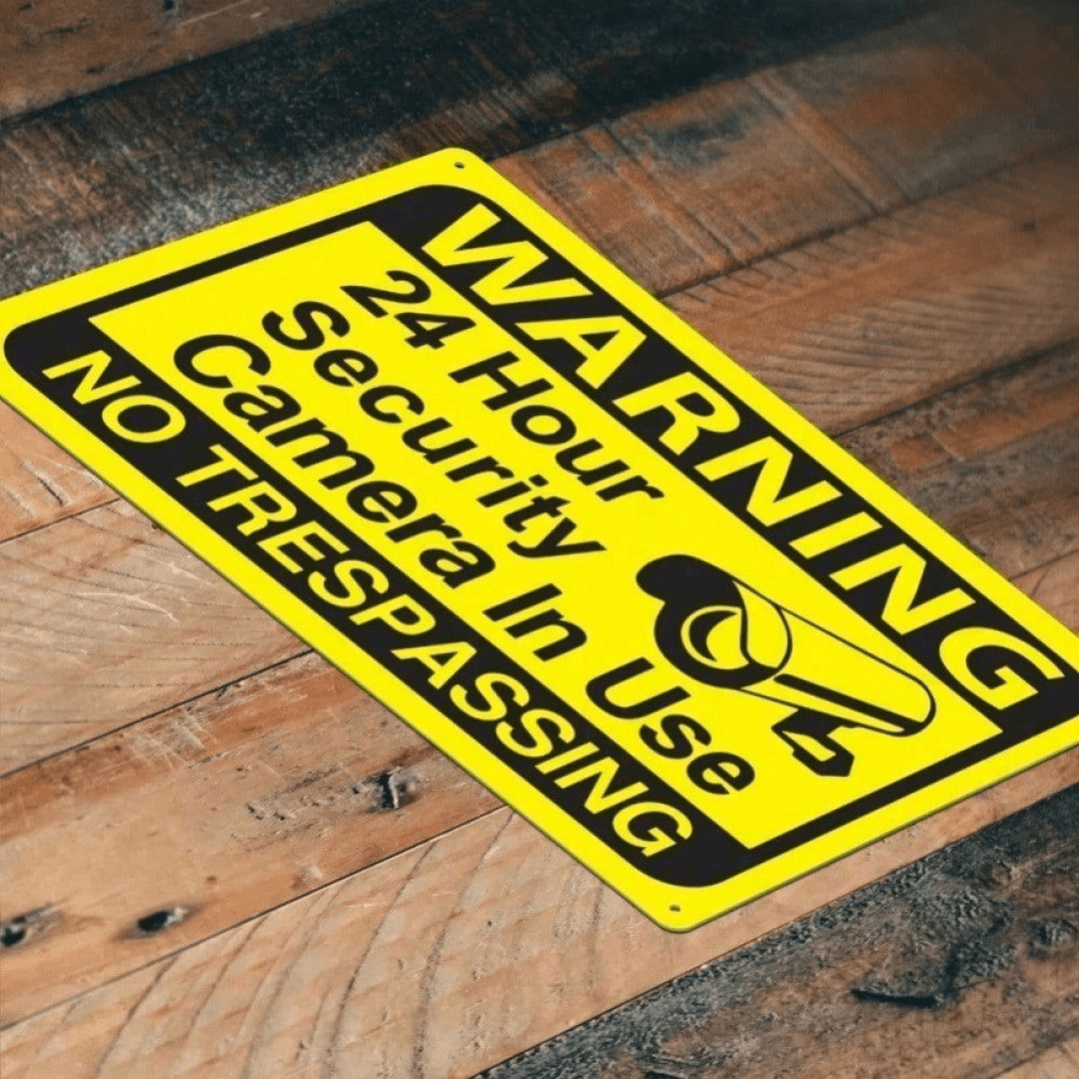 image-Metal Security Sign with 24hr Surveillance - Anti-Theft Warning for Home Office Outdoor Use - 8x12in