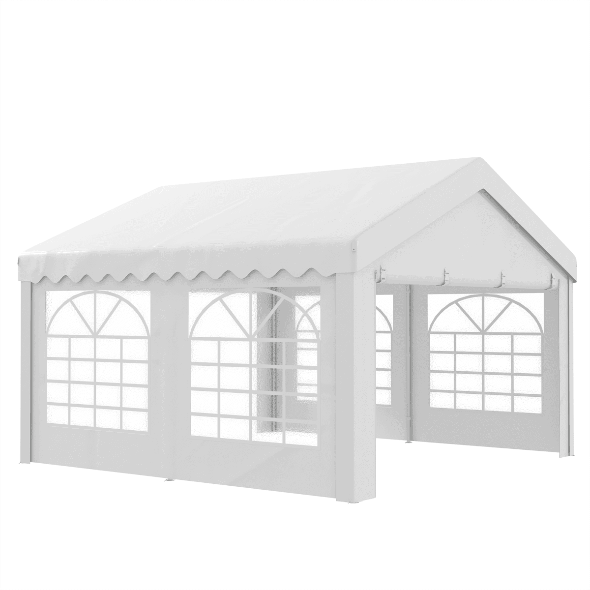 image-Gazebo Marquee Party Tent, Steel Frame-White