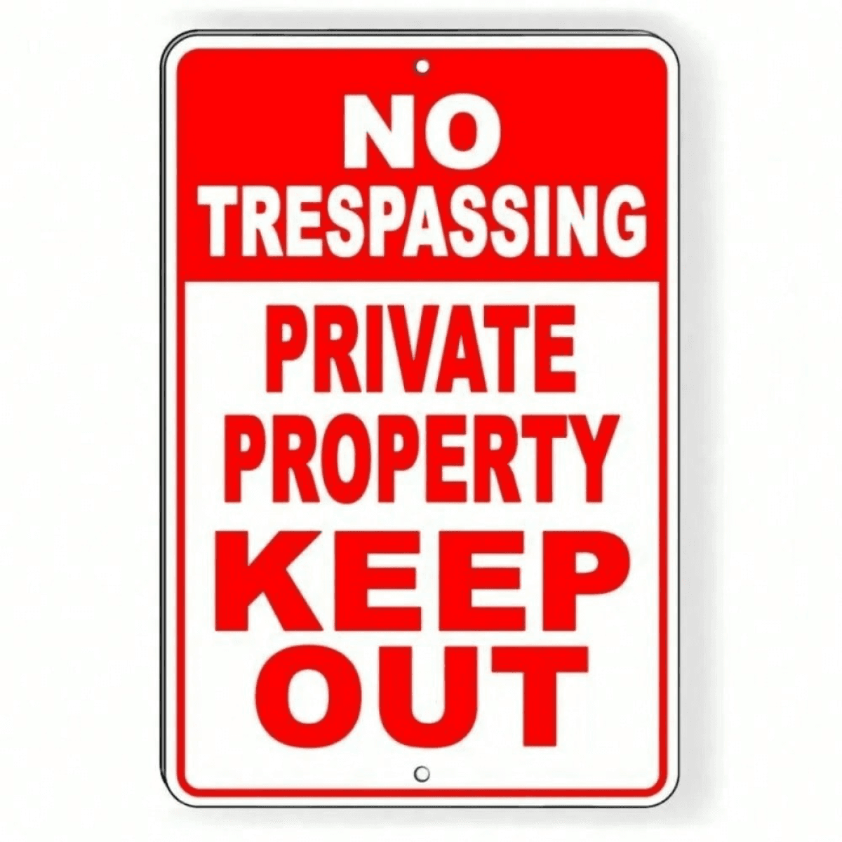 image-Weatherproof No Trespassing Sign, Fade Resistant, 8"x12"