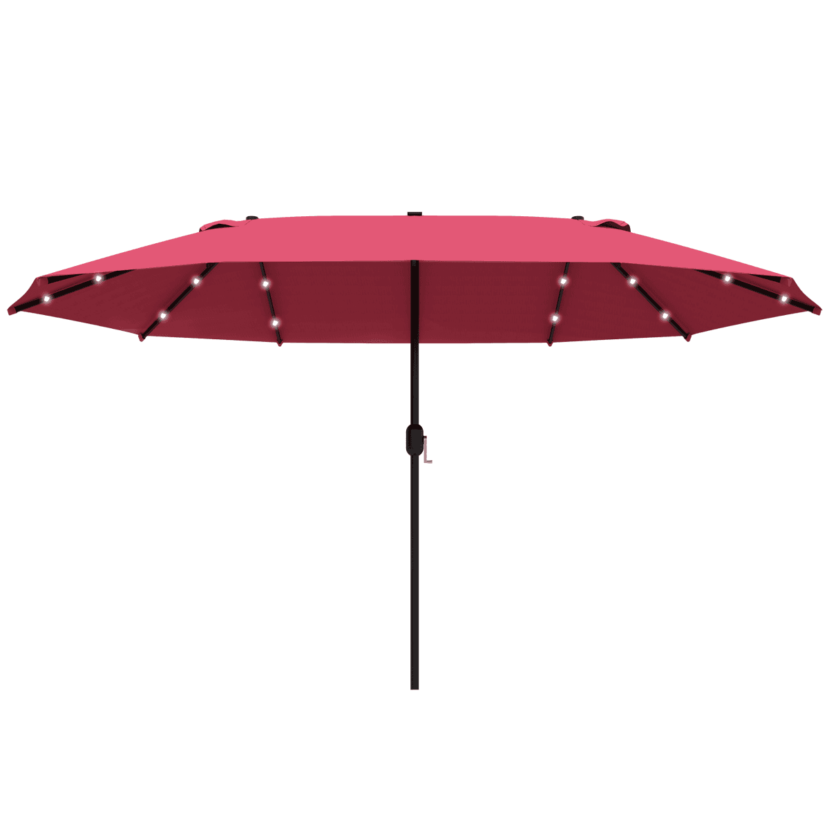 image-Garden Parasol 4.4m Double-Sided Sun Umbrella Patio Sun Shade LED Solar Light