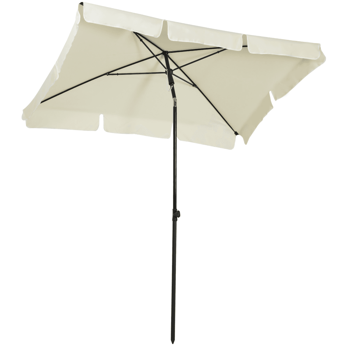 image-Aluminium Sun Umbrella Parasol Patio Garden Tilt 2M x 1.25M