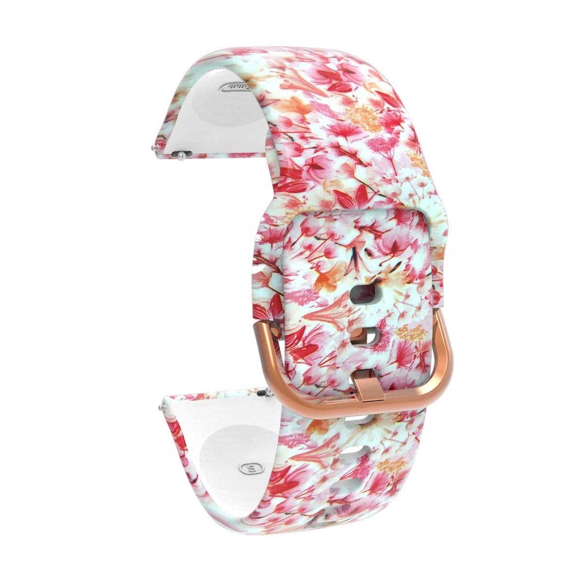 image-Aaigea Silicone Watch Band with Rose Gold Buckle for Huawei Fit Models
