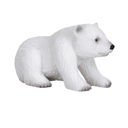 image-Polar Bear Cub Sitting Toy Realistic Arctic Animal Figure