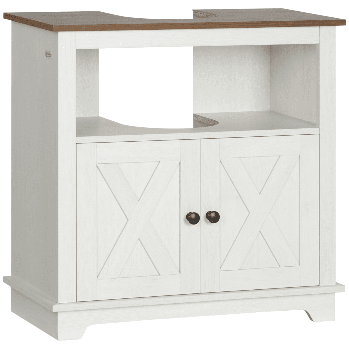 image-Bathroom Sink Cabinet, Freestanding Under Sink Cabinet, White