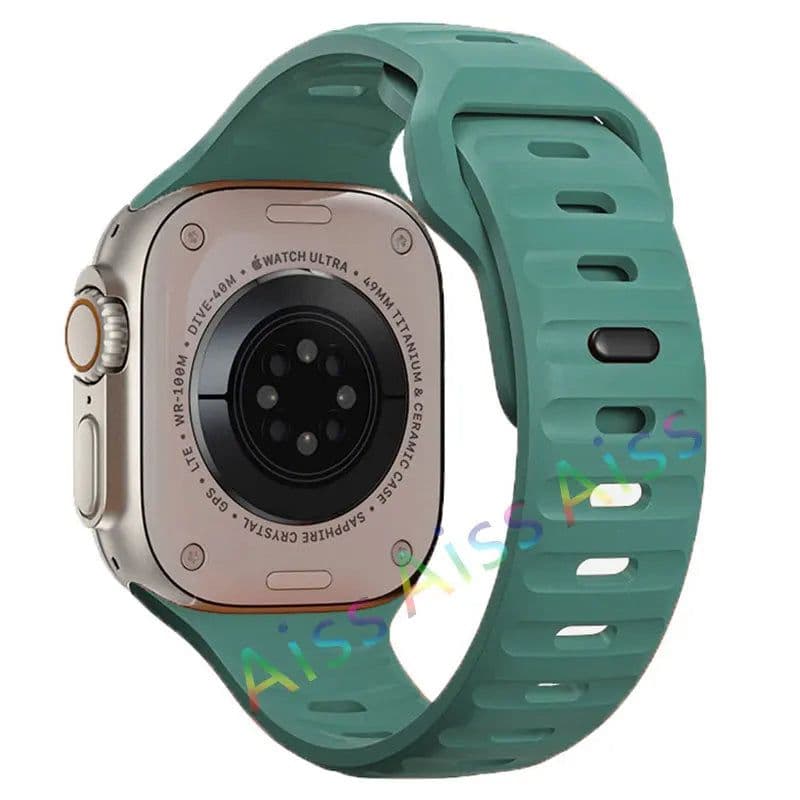 image-Aiss Waterproof Silicone Strap for Apple Watch Ultra & iWatch - Durable 49mm-38mm