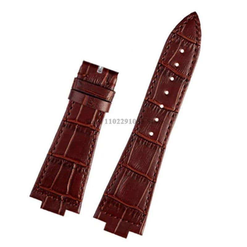 image-12mm Genuine Leather Watch Strap for Tissot PRX - Stylish Replacement Band