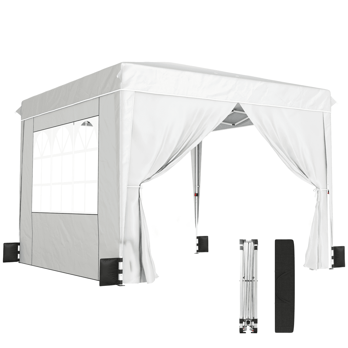 image-Pop Up Canopy Tent - 10x10 ft, UPF50+ Sun Protection, Tool-Free Setup