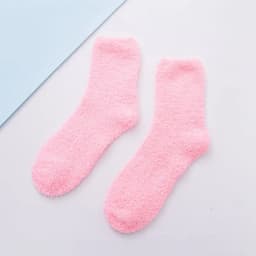 image-Fluffy Cotton Socks - Comfortable, Breathable Warmth - Casual Low Tube