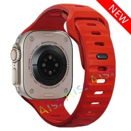 image-Aiss Waterproof Silicone Strap for Apple Watch Ultra & iWatch - Durable 49mm-38mm