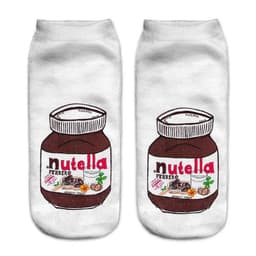 image-AnBnCn Funny Nutella 3D Printed Casual Socks - Kawaii Gift Delight