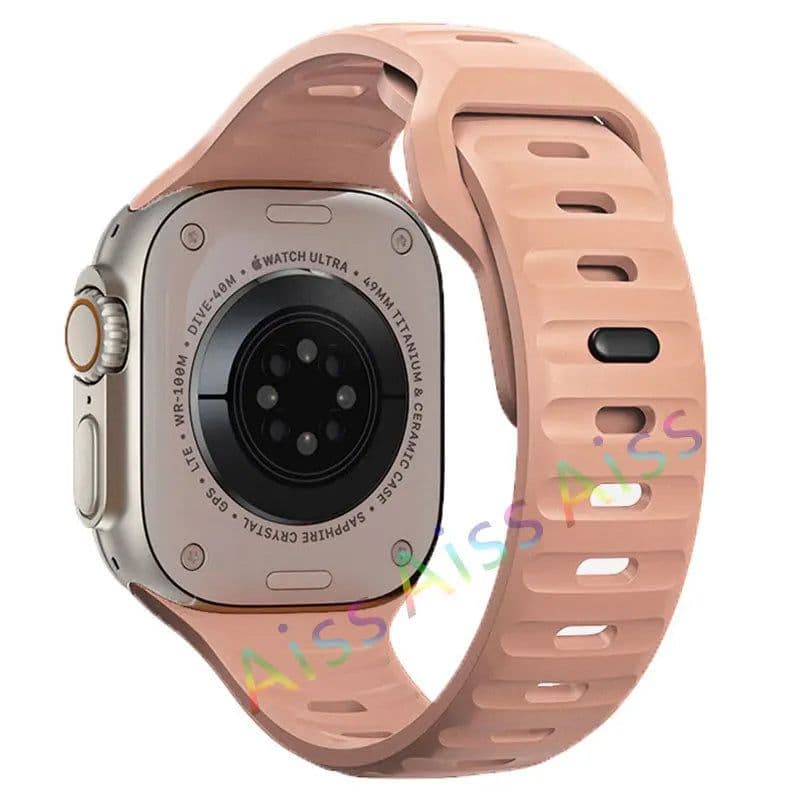 image-Aiss Waterproof Silicone Strap for Apple Watch Ultra & iWatch - Durable 49mm-38mm