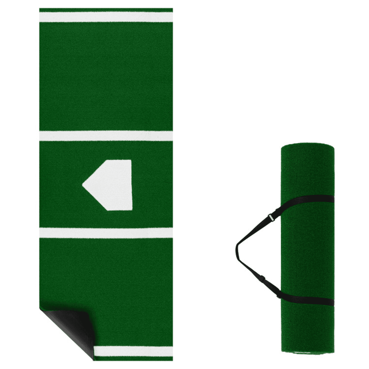 image-Softball Pitching Mat - 10ft x 3ft Green Artificial Turf Training Aid
