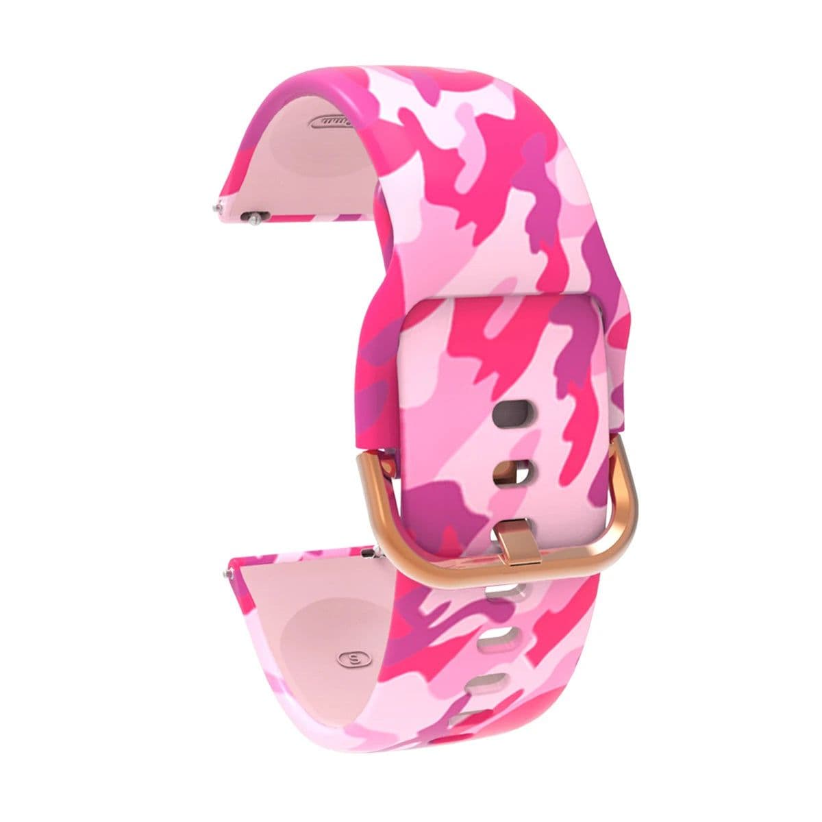 image-Aaigea Silicone Watch Band with Rose Gold Buckle for Huawei Fit Models