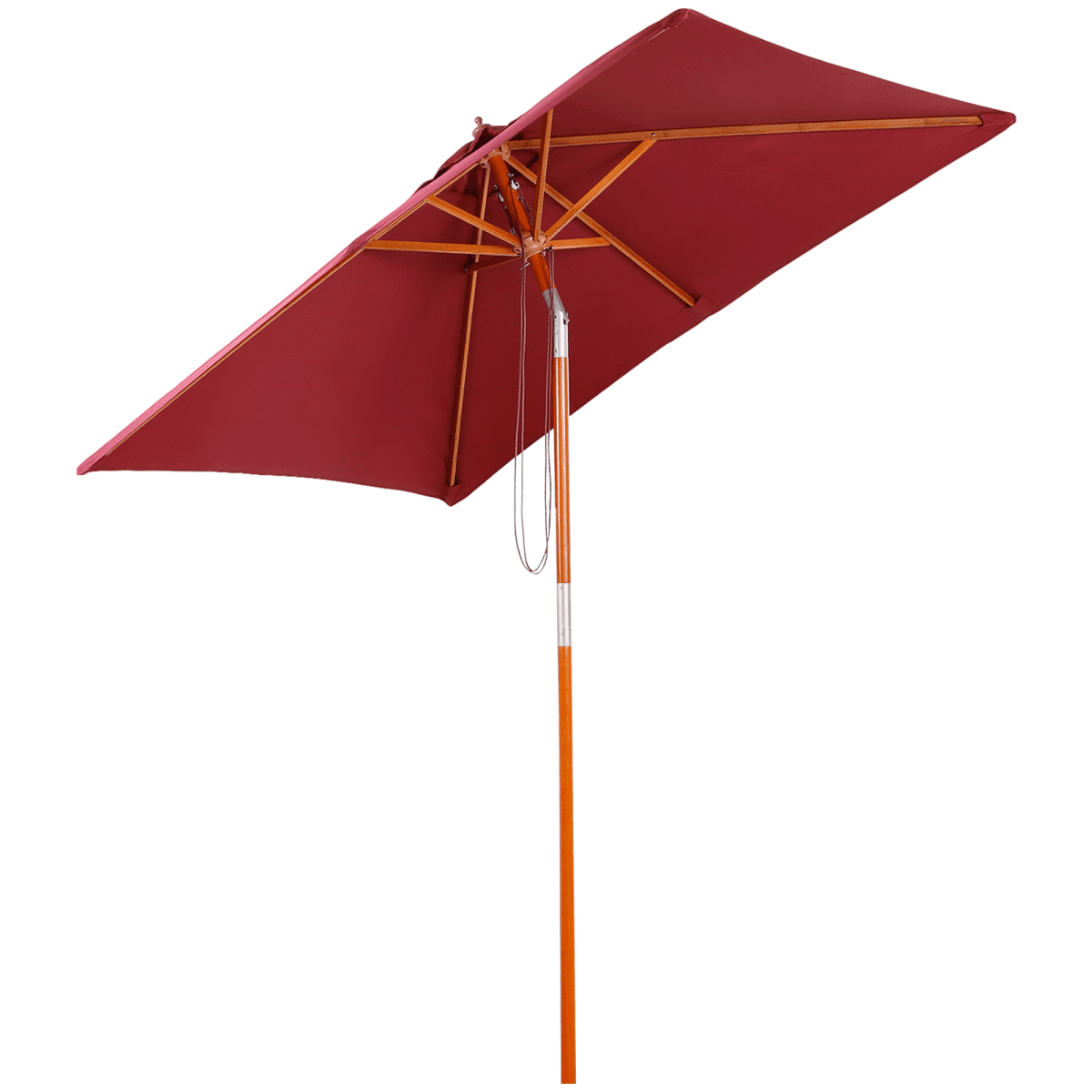 image-2 x 1.5m Patio Garden Parasol Sunshade Canopy Outdoor Backyard Furniture 6 Ribs
