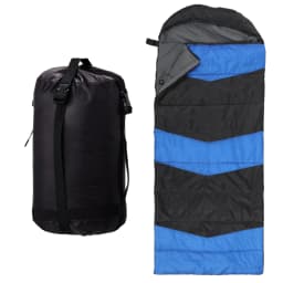 image-Heated Rectangular Sleeping Bag, Lightweight, Waterproof, Multi USB Heating, Blue