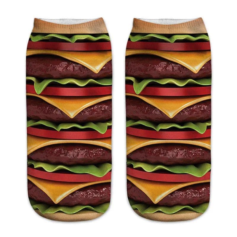 image-AnBnCn Funny Nutella 3D Printed Casual Socks - Kawaii Gift Delight