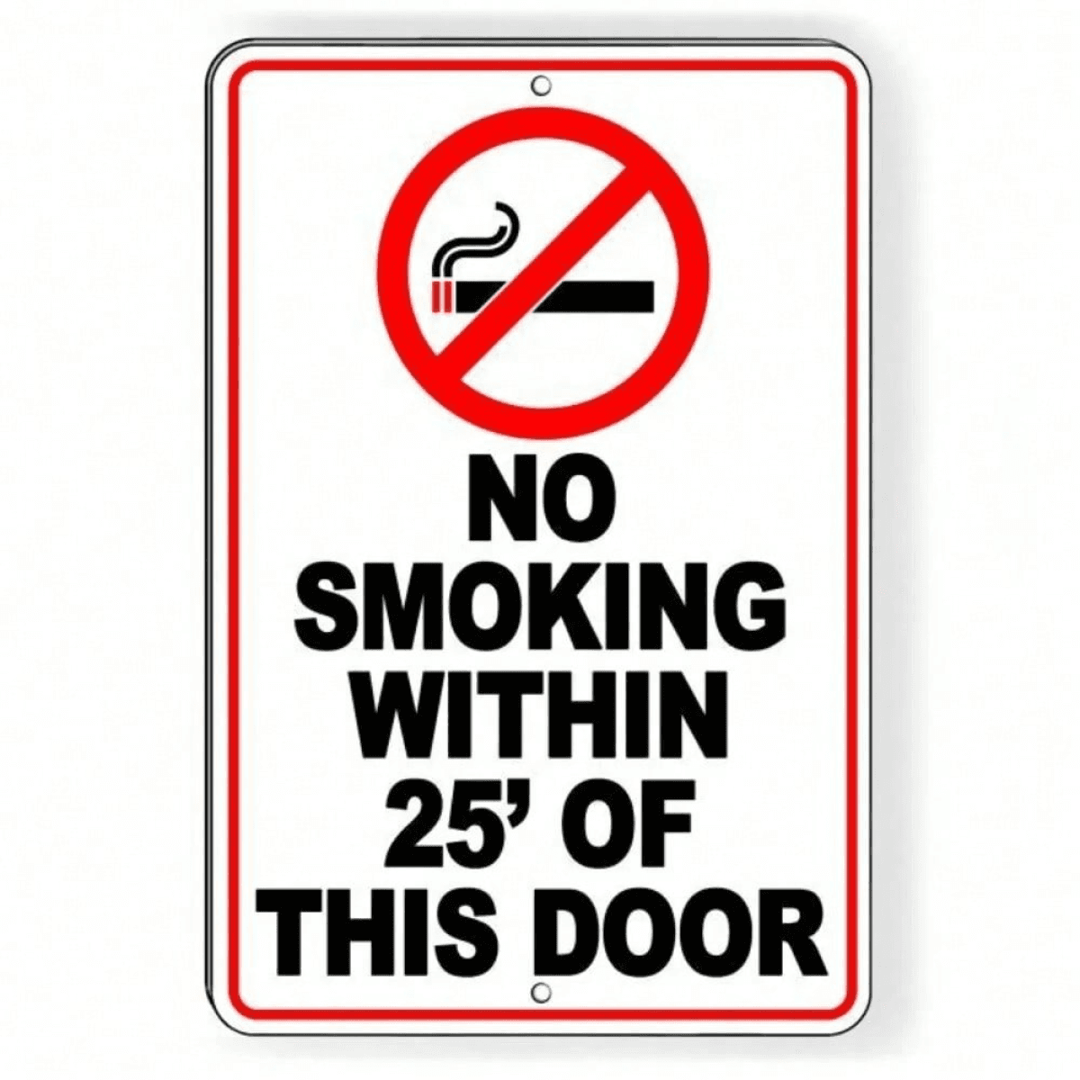 image-Vintage Metal No Smoking Zone Decorative Sign 25 Ft - 8x12"