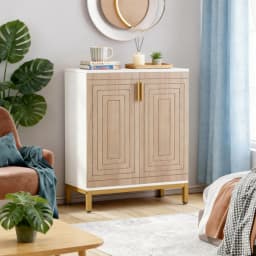 image-Shoe Storage Cabinet - Minimalist Design, 31.5"x15"x37.4"