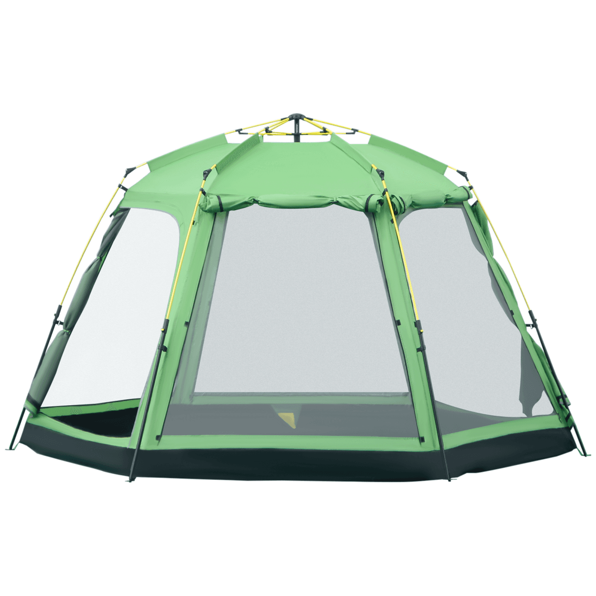image-Outsunny 6 Person Pop-up Camping Tent - 2-Tier with Carry Bag