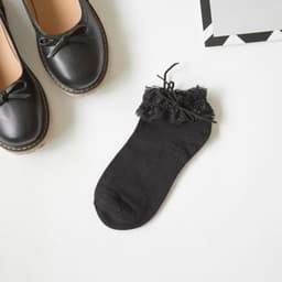 image-HEALMEYOU Lace Ruffle Ankle Socks Stylish Comfort for Casual Wear