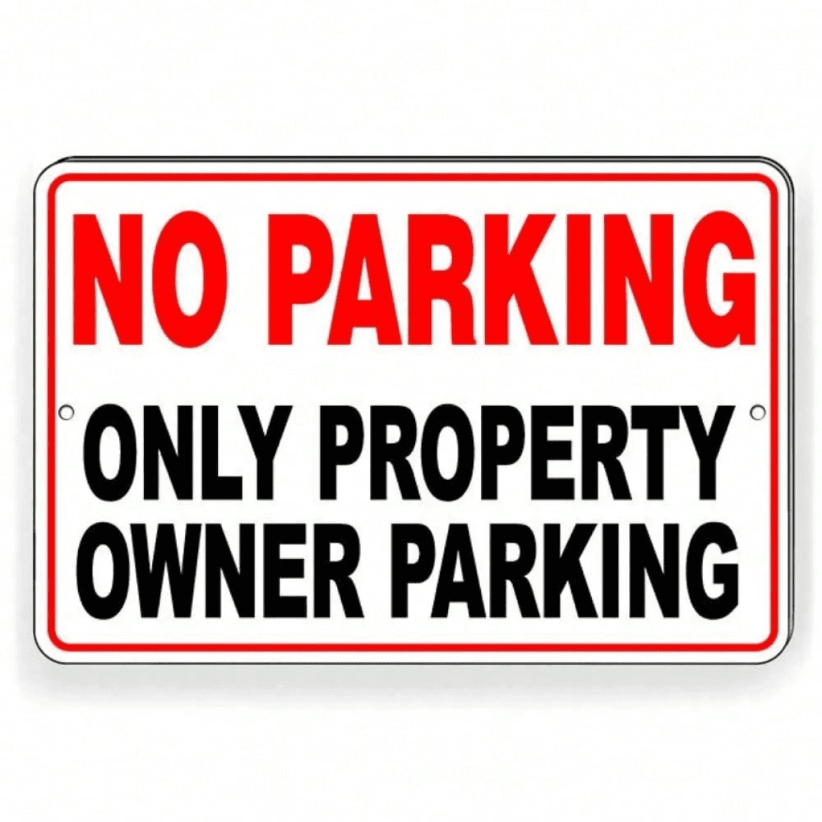 image-Vintage Metal Scrollwork Parking Warning Sign, 8x12"