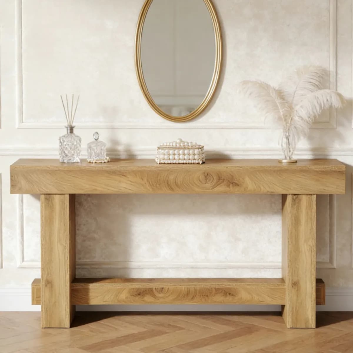 image-Long Console Table - Rustic Modern Farmhouse Design, 6' Length