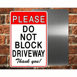 image-Weatherproof No Parking Private Driveway Sign - Commercial/Residential Use 8x12"