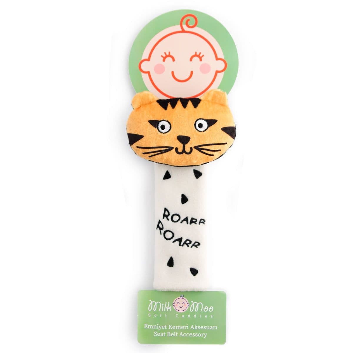 image-Milk&Moo Skater Cheetah Kinder Gurtpolster für Kindersitz ab 0 Monate