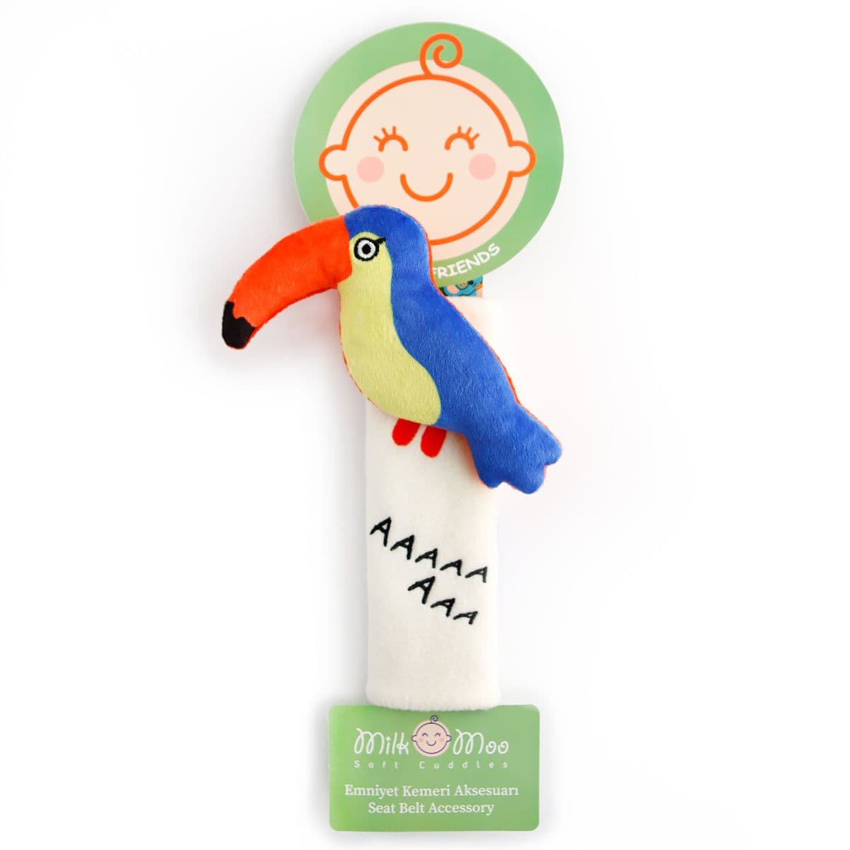 image-Milk&Moo Flying Toucan Kinder Gurtpolster für Kindersitz ab 0 Monate