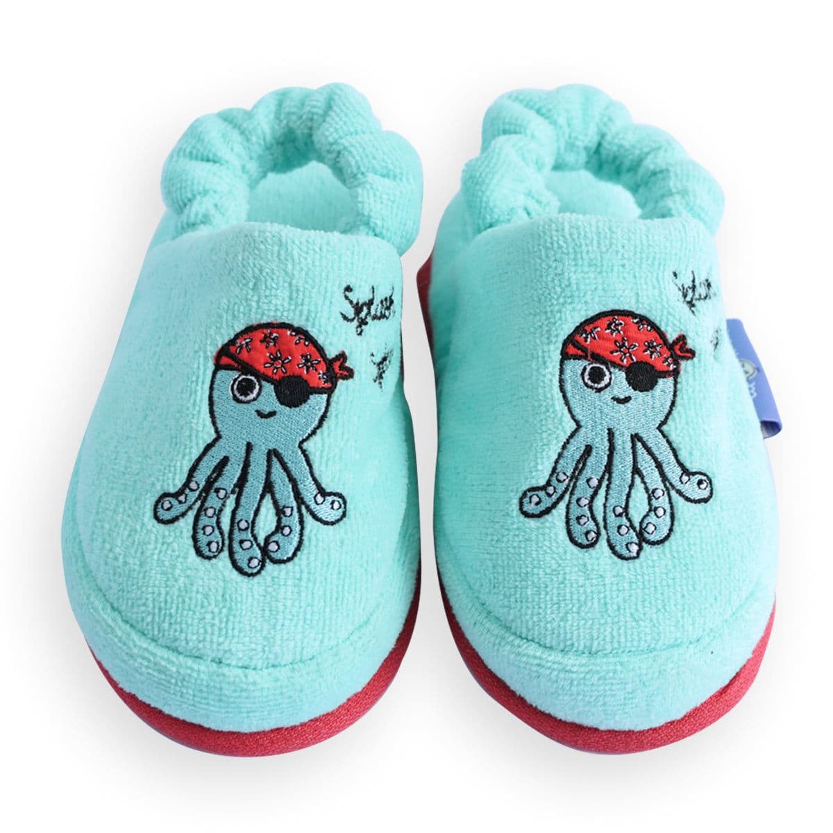 image-Milk&Moo Sailor Octopus Kinder Hausschuhe 4-5 Jahre alt, türkis