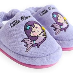 image-Milk&Moo Kinder Little Mermaid Poncho und Hausschuhe Set, Lila