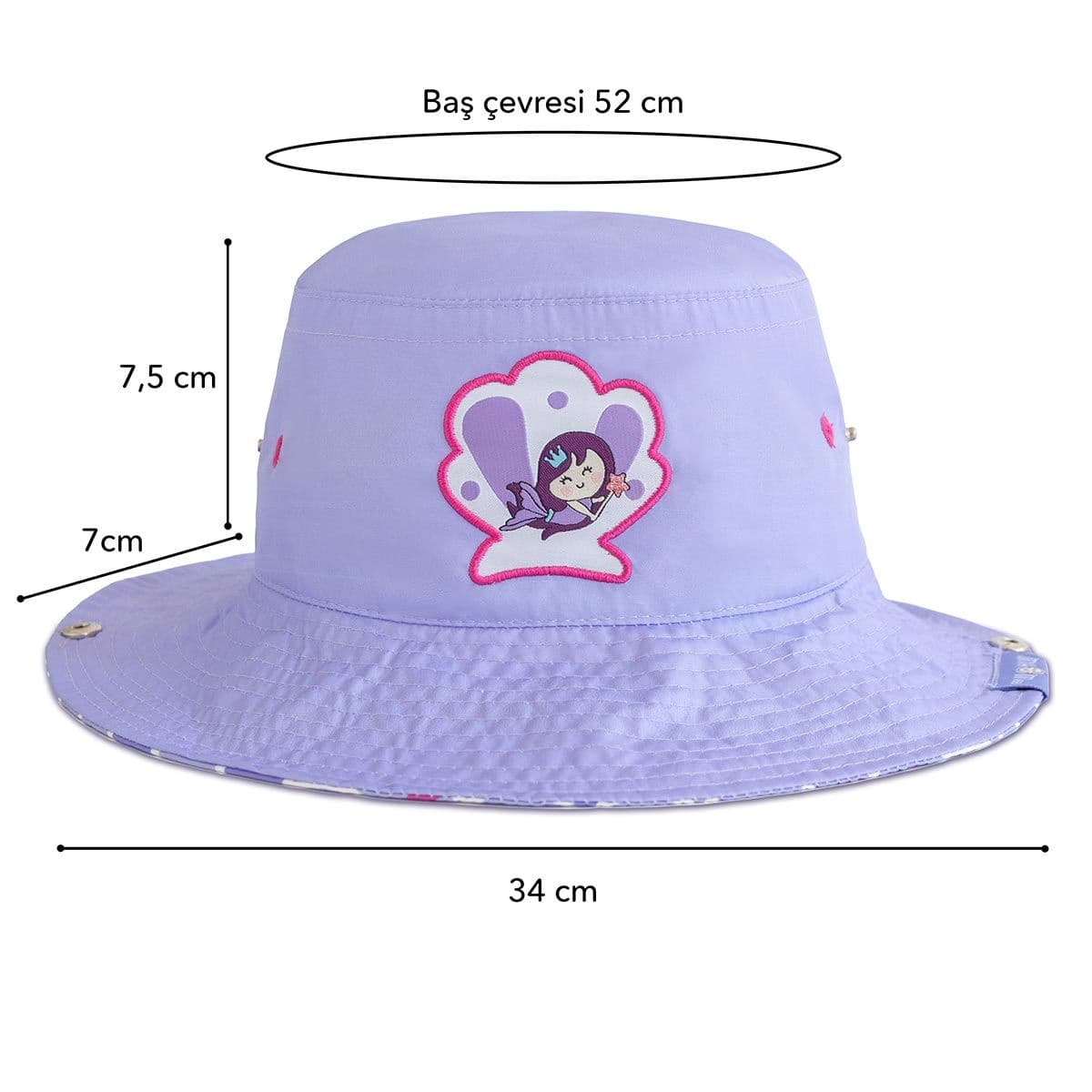 image-Milk&Moo Little Mermaid Kinder Fischerhut Atmungsaktiv Bucket Hut