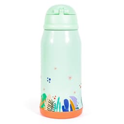 image-MILK&MOO Stahl-Kindertrinkflasche mit Tasche Jungle Friends