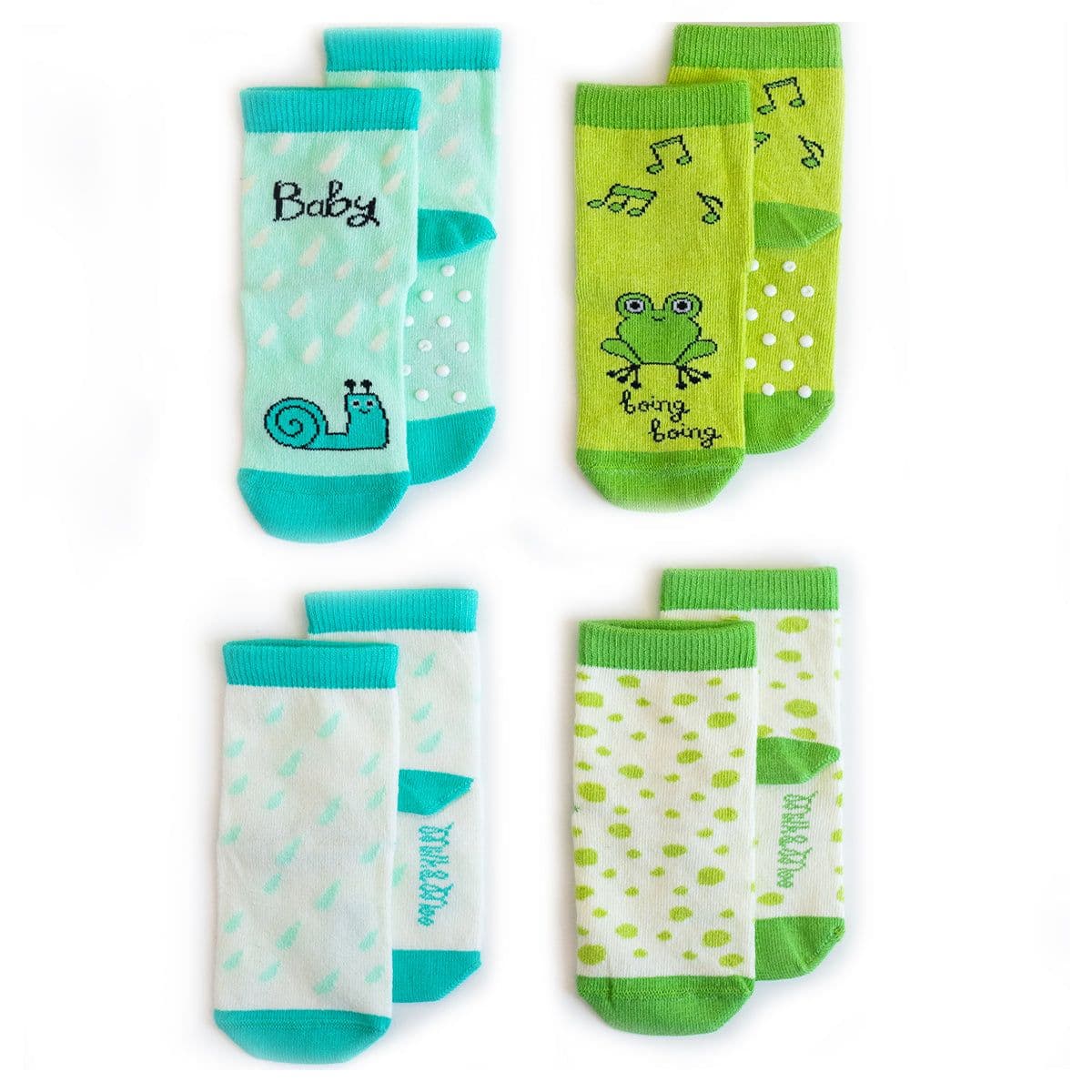 image-Milk&Moo Cacha Frog und Baby Sangaloz 2 Paar Baby Socken