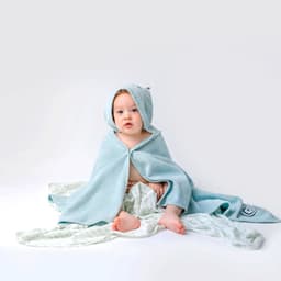 image-Milk&Moo Sangaloz Baby Kapuzenbadetuch aus Samt