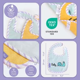 image-Milk&Moo Tombish Cat und Sangaloz Baby Lätzchen Set 2 Stück