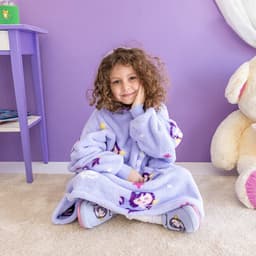 image-Milk&Moo Kleine Meerjungfrau Tragbarer Decken-Hoodie für Kinder Jungen