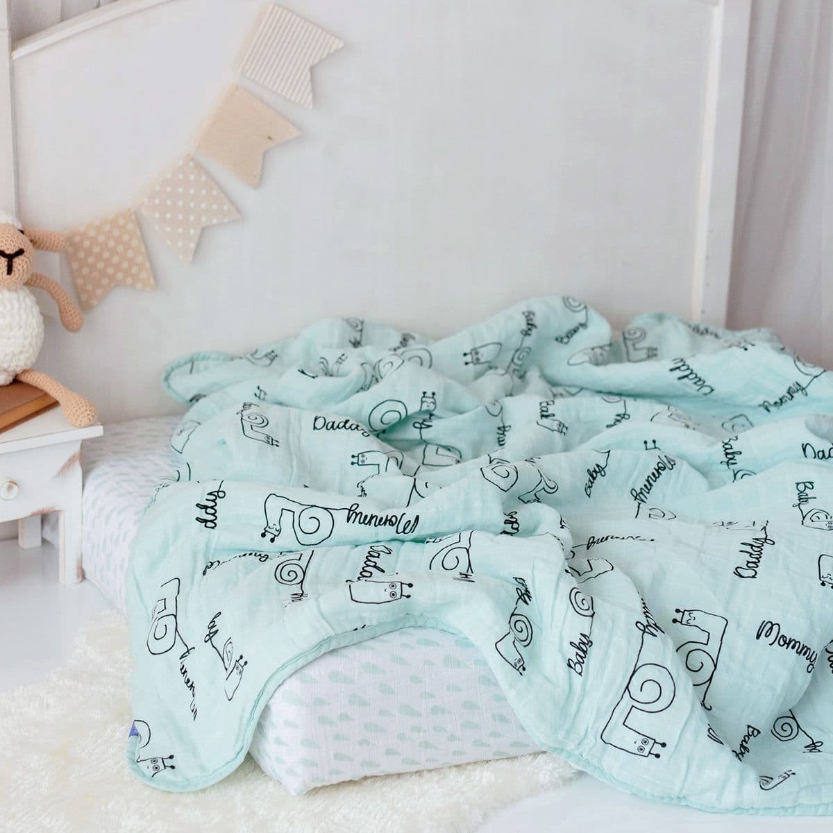 image-Milk&Moo SangalozMusselin Flauschige Babydecke, 90x110 cm