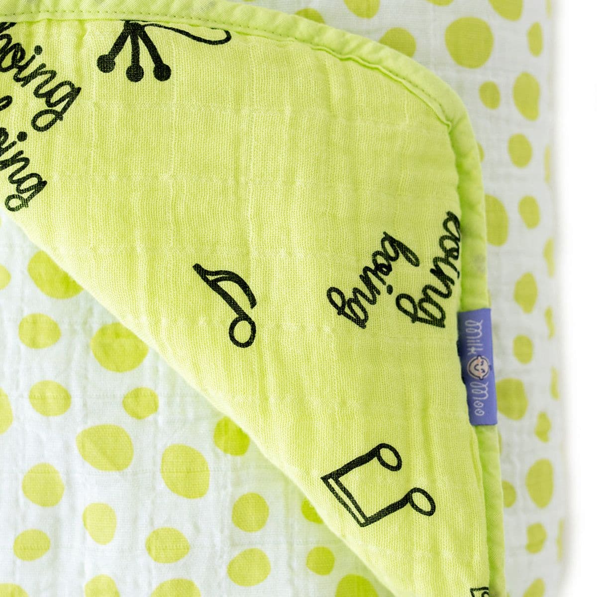 image-Milk&Moo Cacha Frog Musselin Flauschige Babydecke, 90x110cm