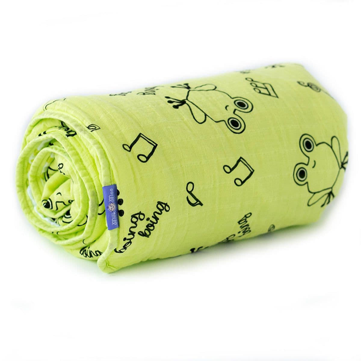 image-Milk&Moo Cacha Frog Musselin Flauschige Babydecke, 90x110cm