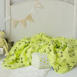 image-Milk&Moo Cacha Frog Musselin Flauschige Babydecke, 90x110cm
