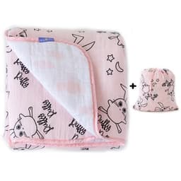 image-Milk&Moo Chancin Musselin Flauschige Babydecke, 90x110cm