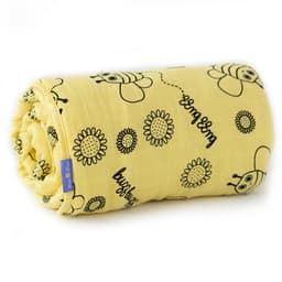 image-Milk&Moo Buzzy Bee Musselin Flauschige Babydecke, 90x110cm