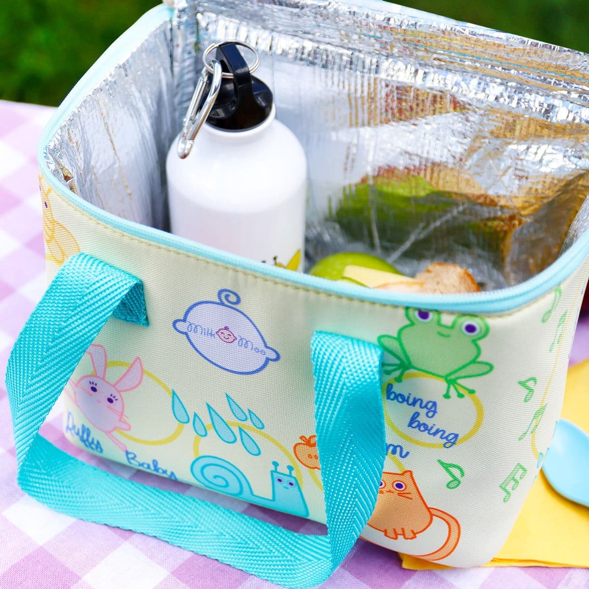 image-Milk&Moo Lunchbox, Lunchtasche, Brotdose, Kühltasche, Türkis