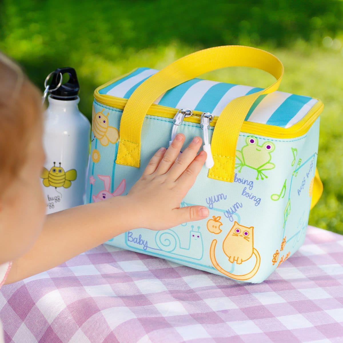 image-Milk&Moo Lunchbox, Lunchtasche, Brotdose, Kühltasche, Türkis