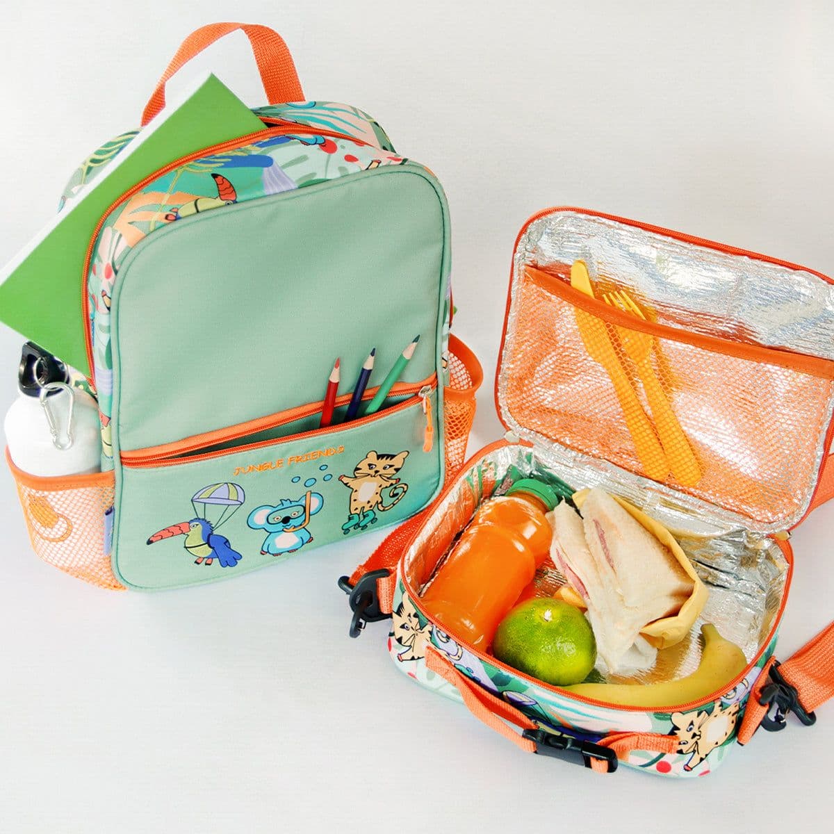 image-Milk&Moo Jungle Collection Rucksack & Lunchbox Set, 8L + 4L