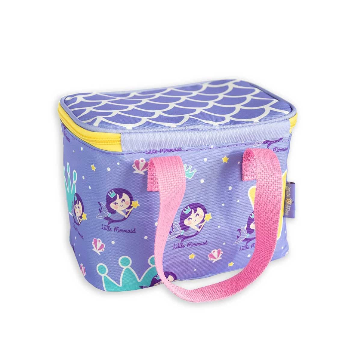 image-Milk&Moo Lunchbox Lunchtasche Brotdose Kühltasche Blau/Rosa